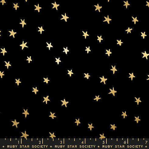 Starry Black Gold - Ruby Star Society Sold by the Half Yard